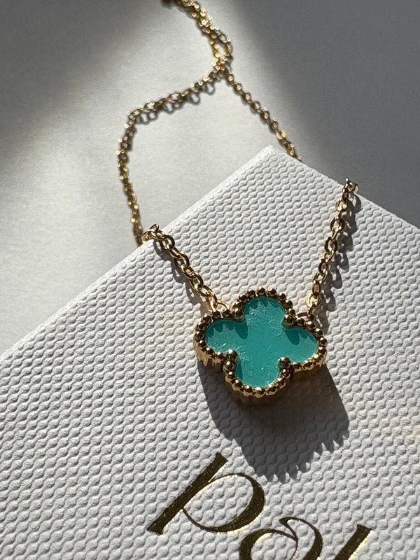 CLOVER TURQUOISE | HALSKETTE