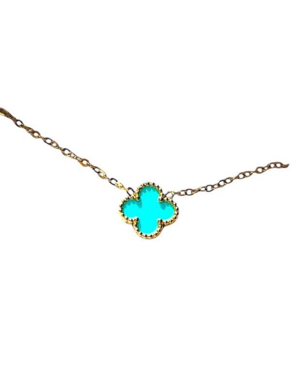 CLOVER TURQUOISE | HALSKETTE